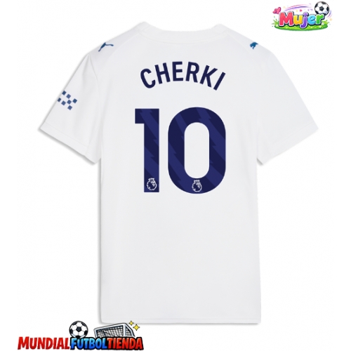 Camiseta Manchester City Rayan Cherki #10 Tercera Equipación Replica 2026-27 para mujer mangas cortas